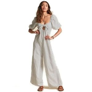 Billabong x Sincerely Jules Linen Shout It Up Jumpsuit Romper